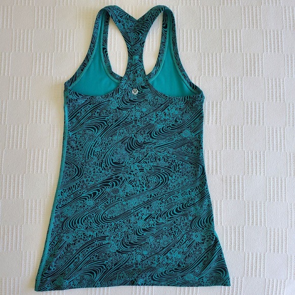 Lululemon | CRB Cool Racerback II Tank | Kitakami Viridian Green Black | 2 - Picture 9 of 14